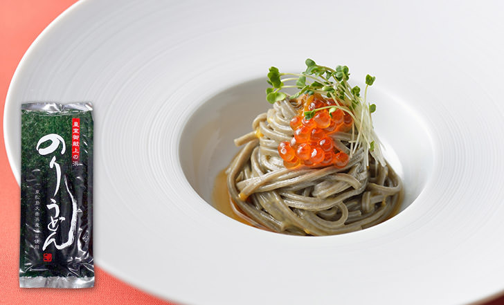 Noodle con i ricci di mare（のりうどんの冷製ウニパスタ）いろはレシピ#28