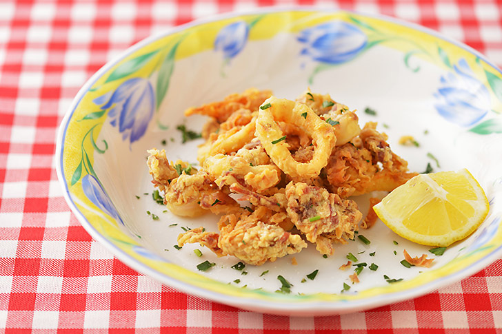 Fritto di calamari （ヤリイカのかつおぶしフリット）いろはレシピ#34